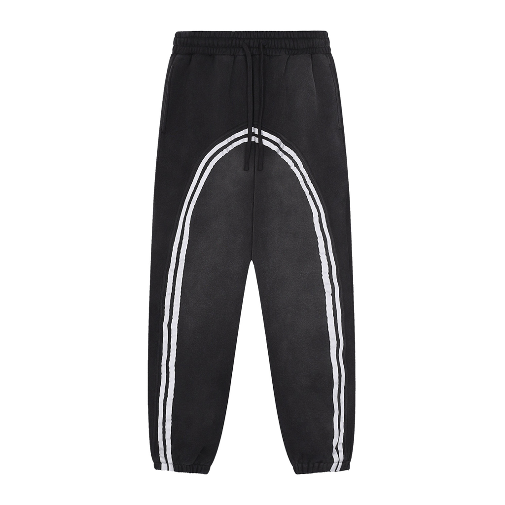 Atelier Kaz Sun Fade Contrast Tape Fleece Jogged Sweatpants