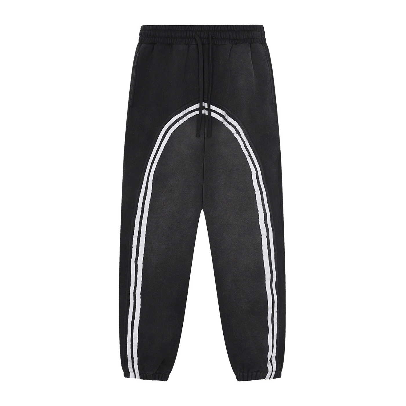 Atelier Kaz Sun Fade Contrast Tape Fleece Jogged Sweatpants