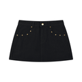 Atelier Kaz Women's Studded Denim Mini Skirt