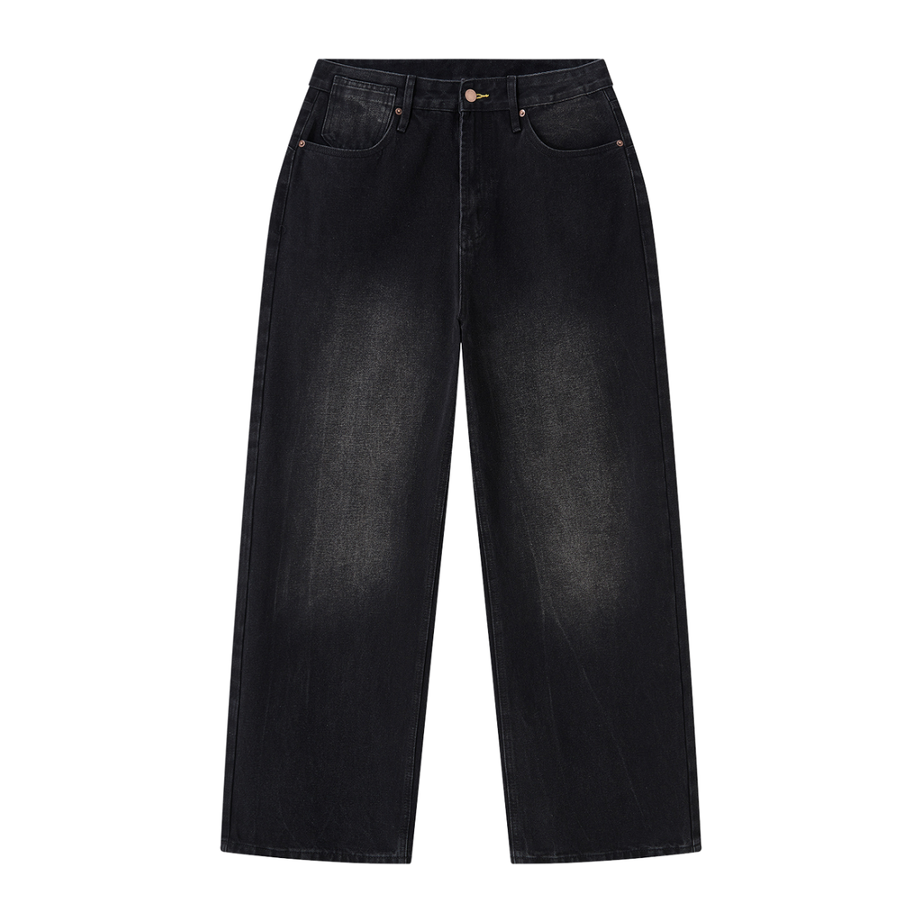 Atelier Kaz Men's Vintage Wash Wide Leg Jeans