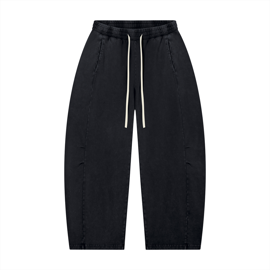 Atelier KAZ Unisex Mineral Wash Barrel Leg Pants