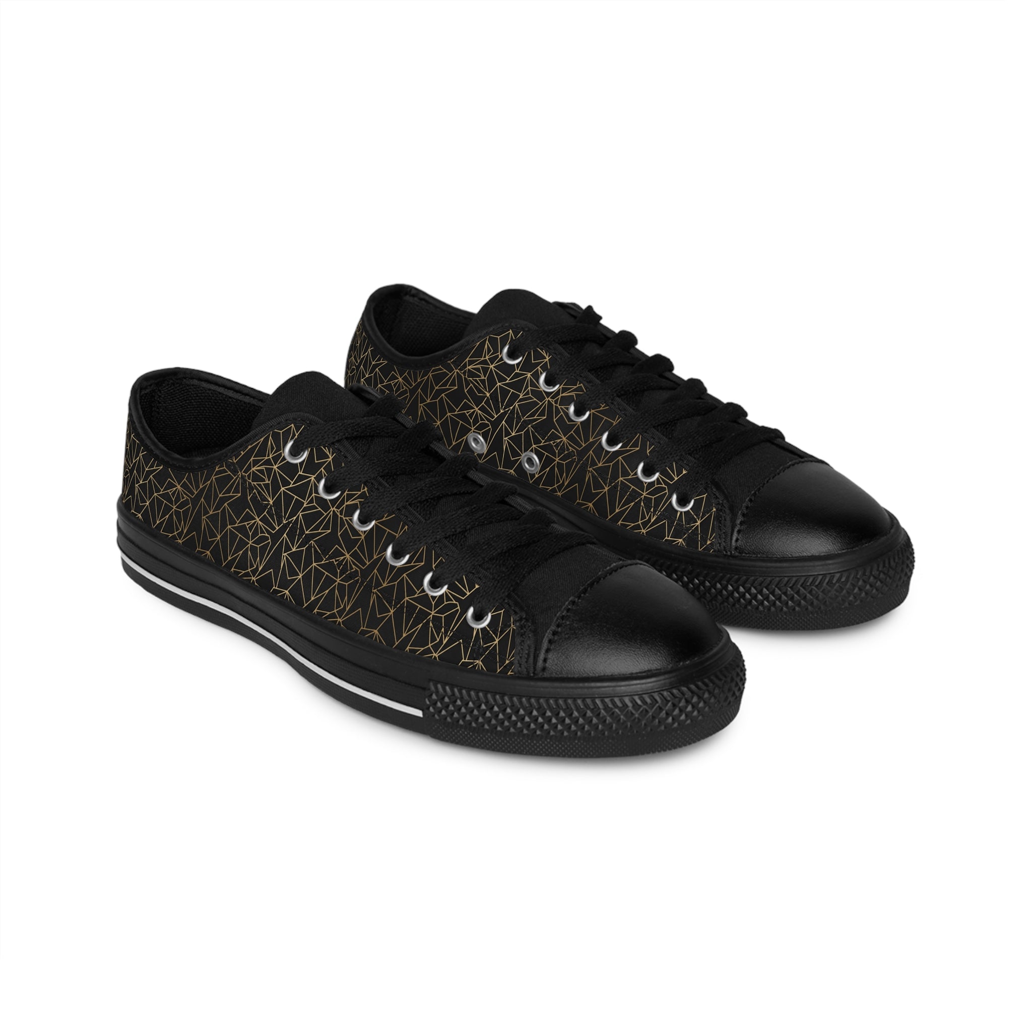 Atelier Kaz Men's Geometric Gold Line Sneakers