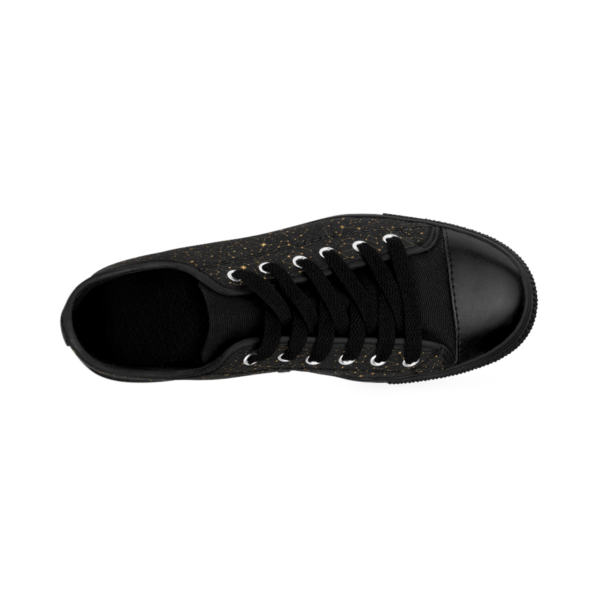 Black Glitter Low-Top Sneakers — Sparkle Casual Shoes for Men