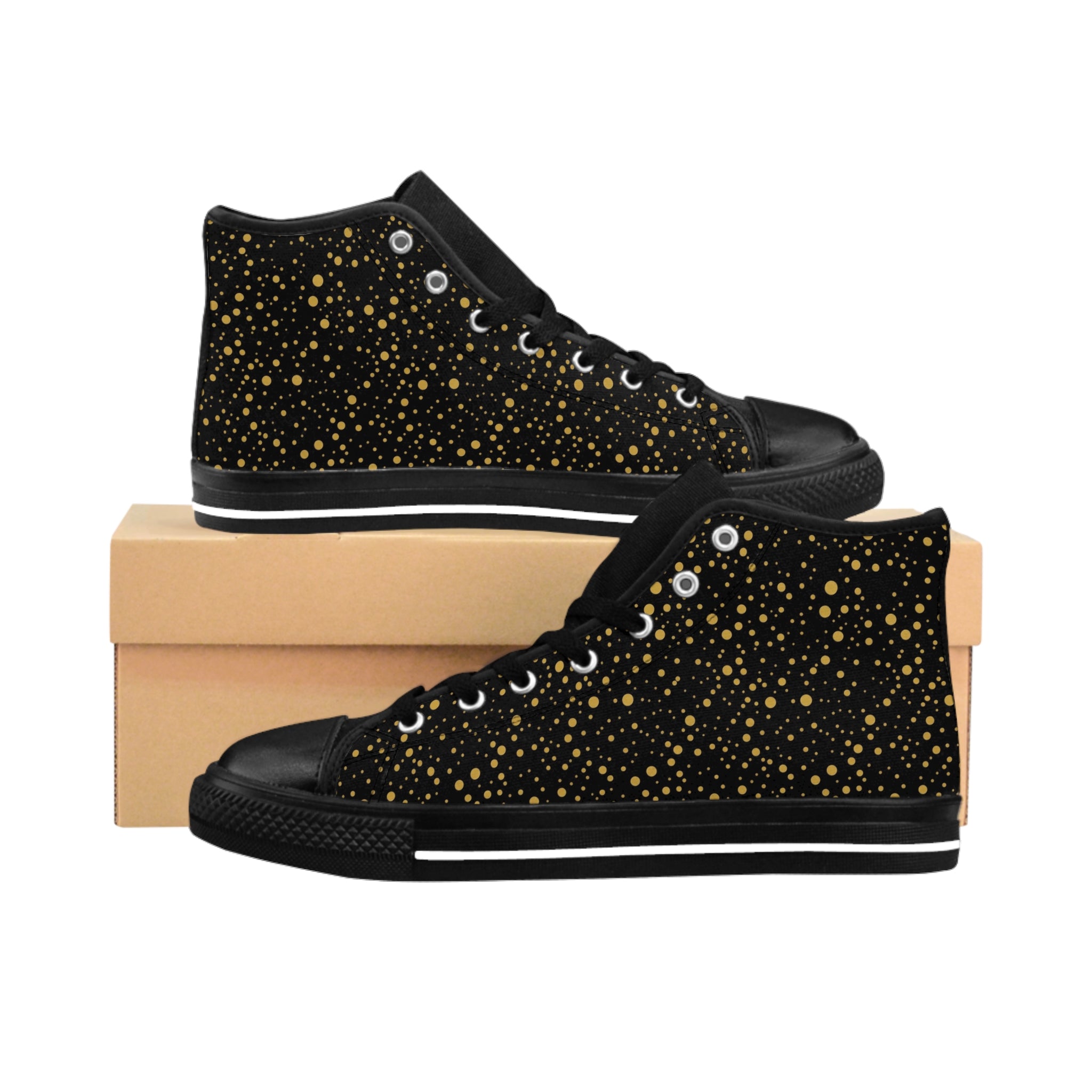 Atelier Kaz Men's Gold Confetti High-Top Sneakers