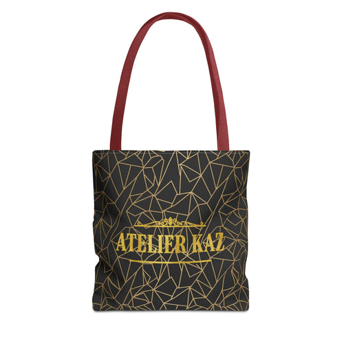 Atelier KAZ Black & Gold Geometric Tote Bag