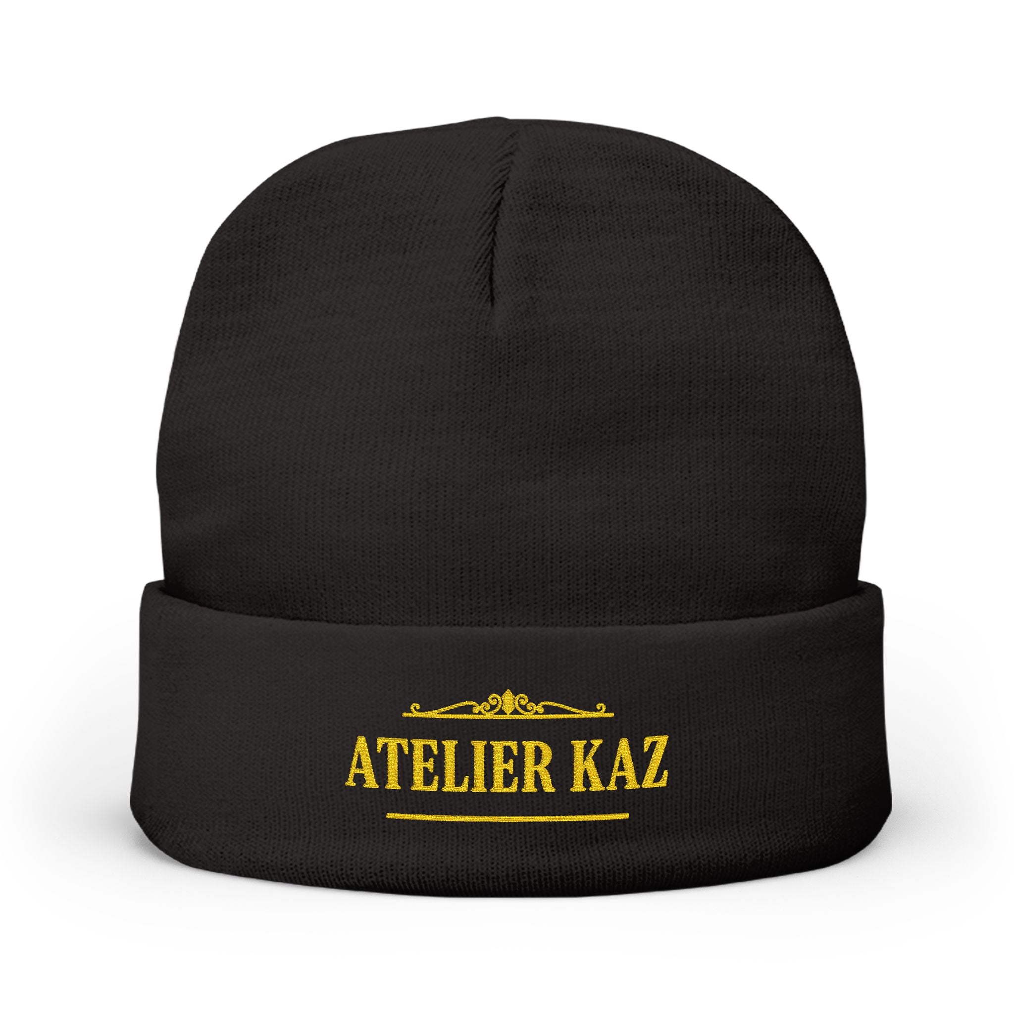 Atelier Kaz Embroidered Knit Beanie