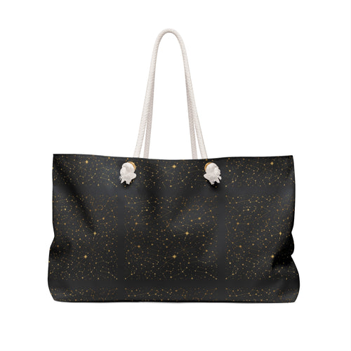 Atelier KAZ Black & Gold Speckled Weekender Bag