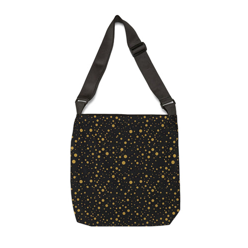 Atelier KAZ Black & Gold Confetti Adjustable Tote