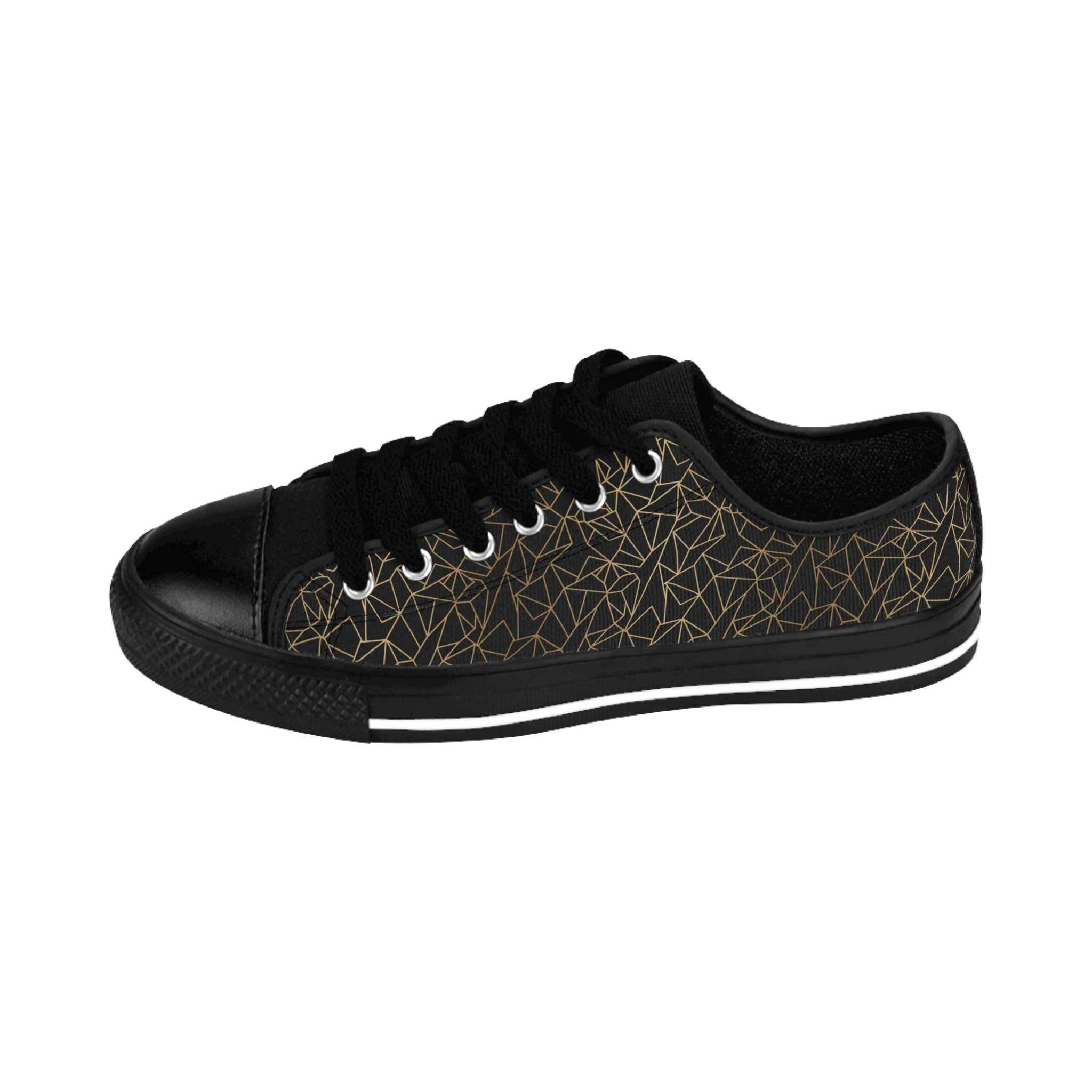 Atelier Kaz Women's Geometric Gold Line Sneakers