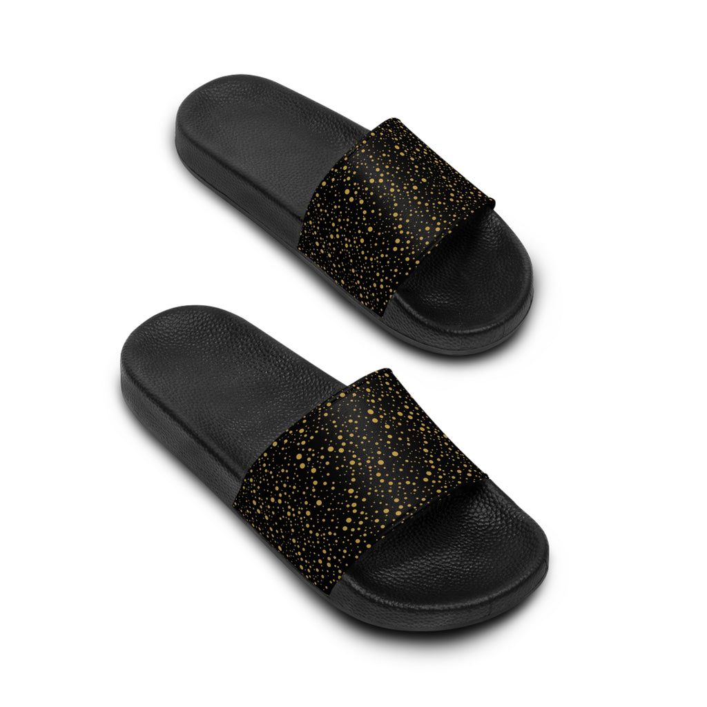 Atelier Kaz Men's Gold Speckle Slide Sandals
