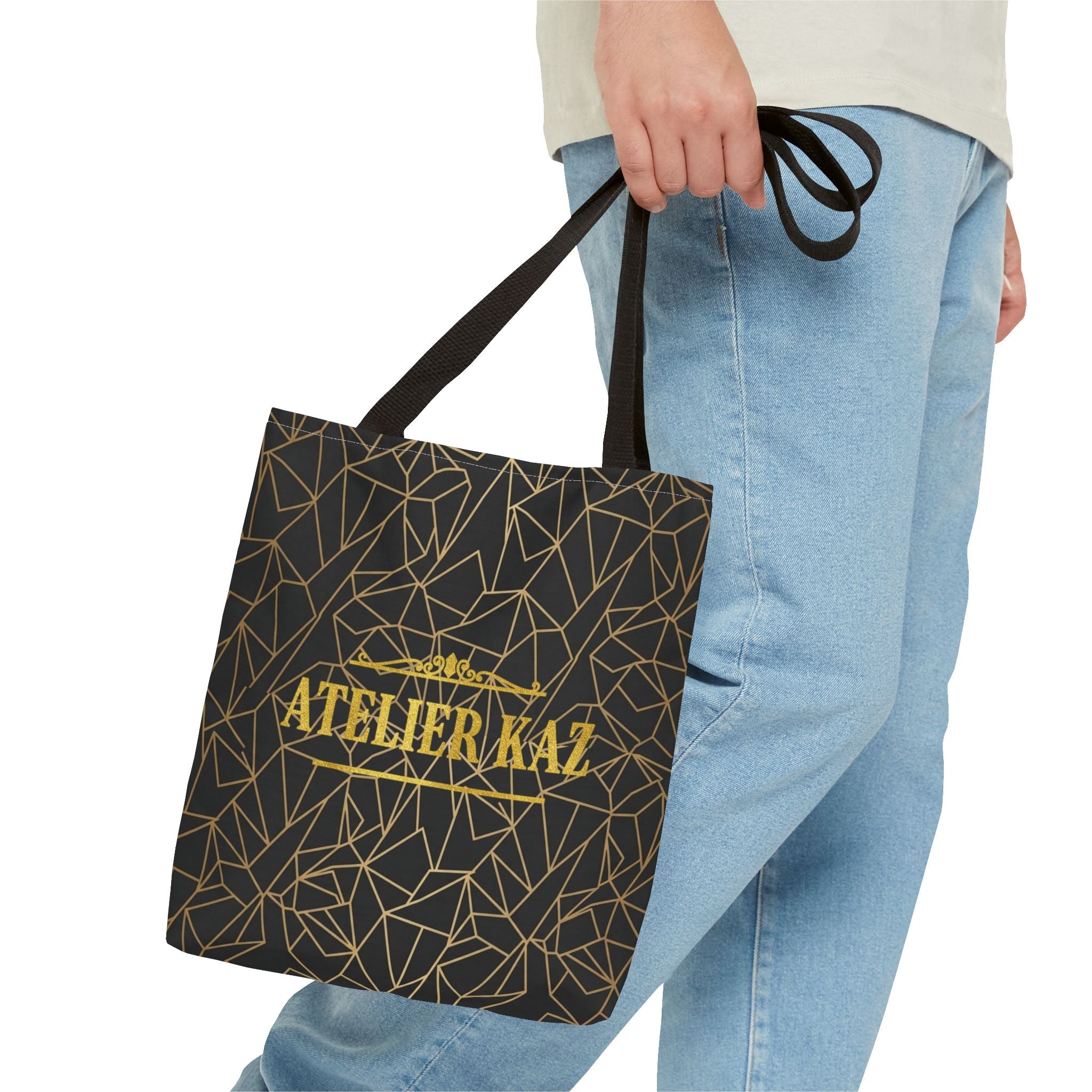 Atelier Kaz Geometric Gold Tote Bag