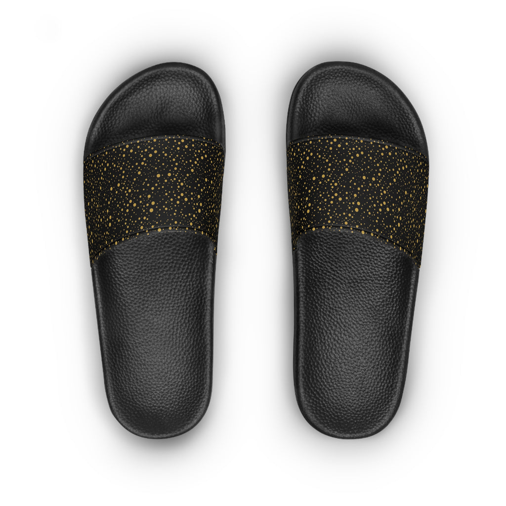 Atelier Kaz Women's Gold Speckle Slide Sandals