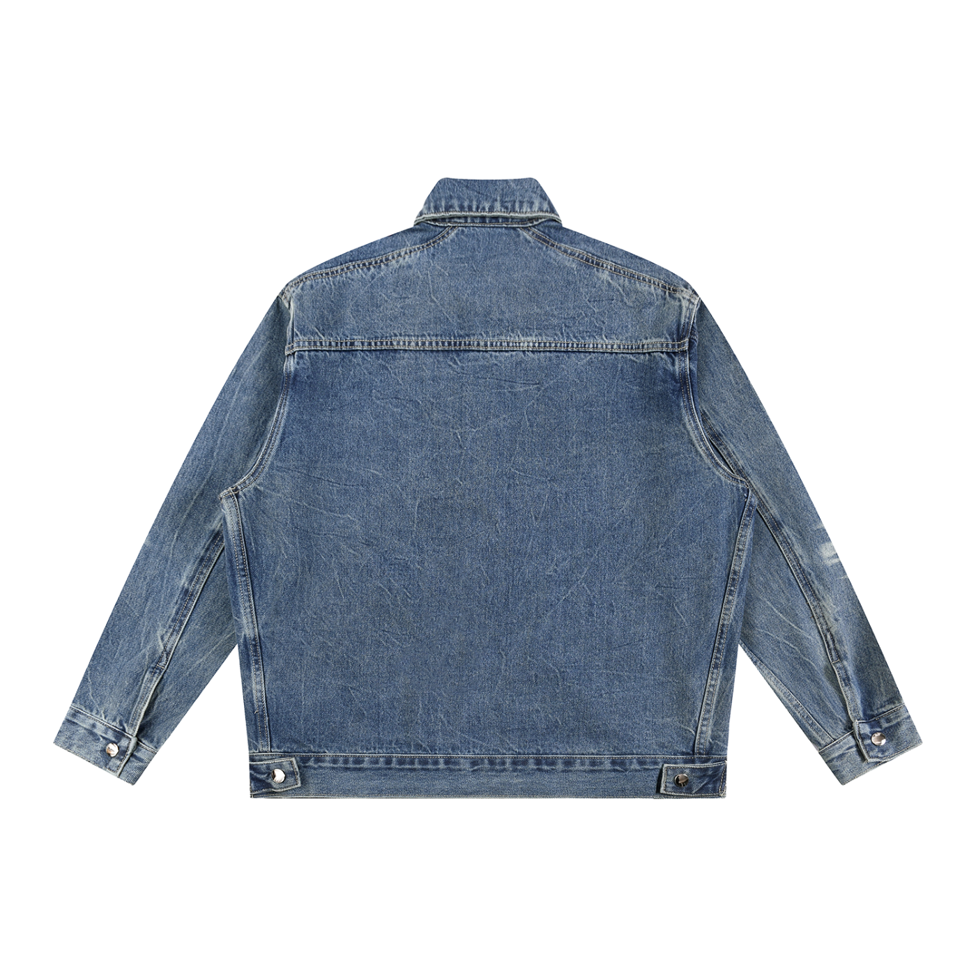 Atelier KAZ Vintage Wash Zip Up Denim Jacket