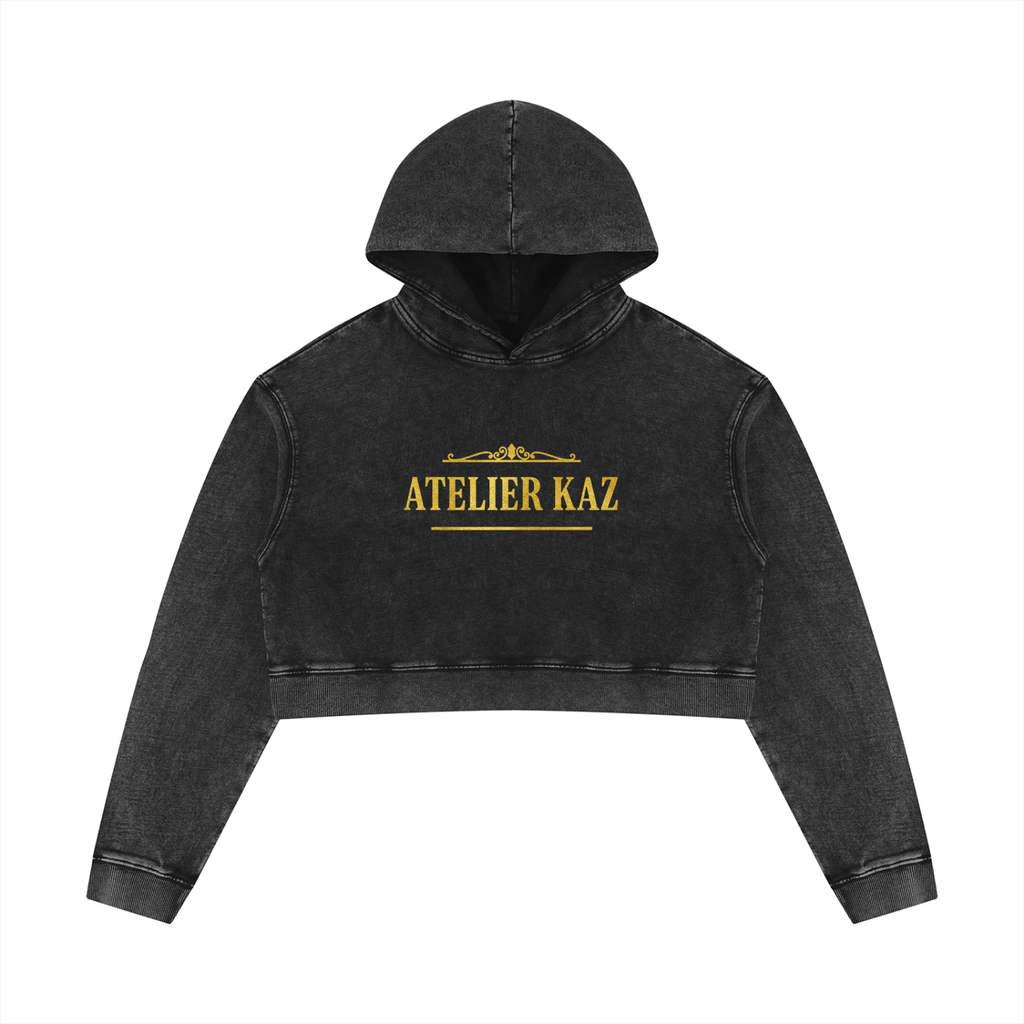 Atelier Kaz Mineral Muse Crop Hoodie
