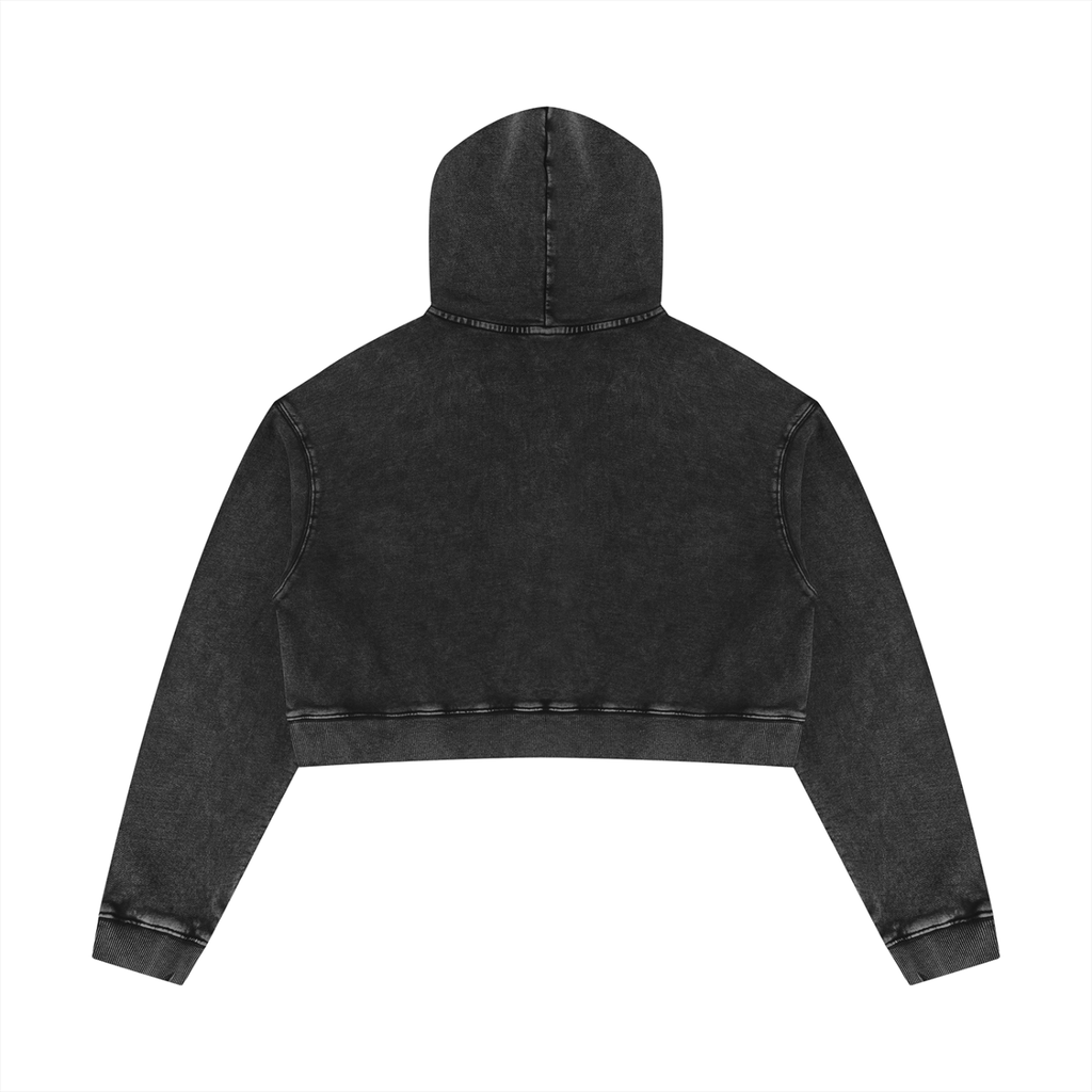 Atelier Kaz Women's Mineral Washed Crop Hoodie