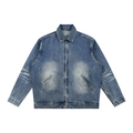 Atelier KAZ Vintage Wash Zip Up Denim Jacket
