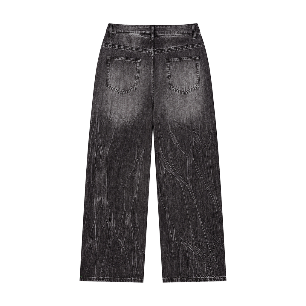 Atelier Kaz Men's Vintage Wash Wide Leg Jeans