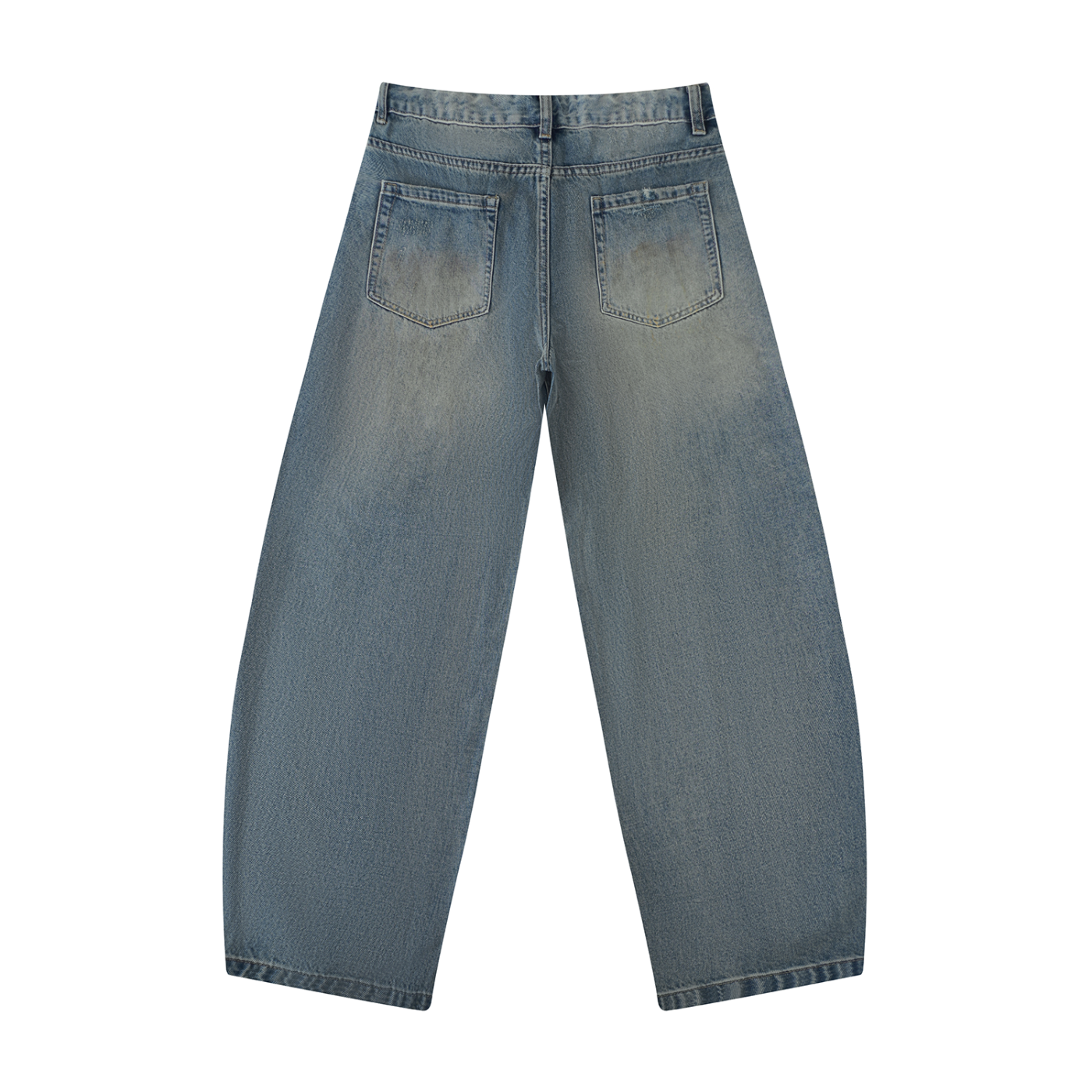 Atelier Kaz Men's Distressed Barrel Leg Jeans