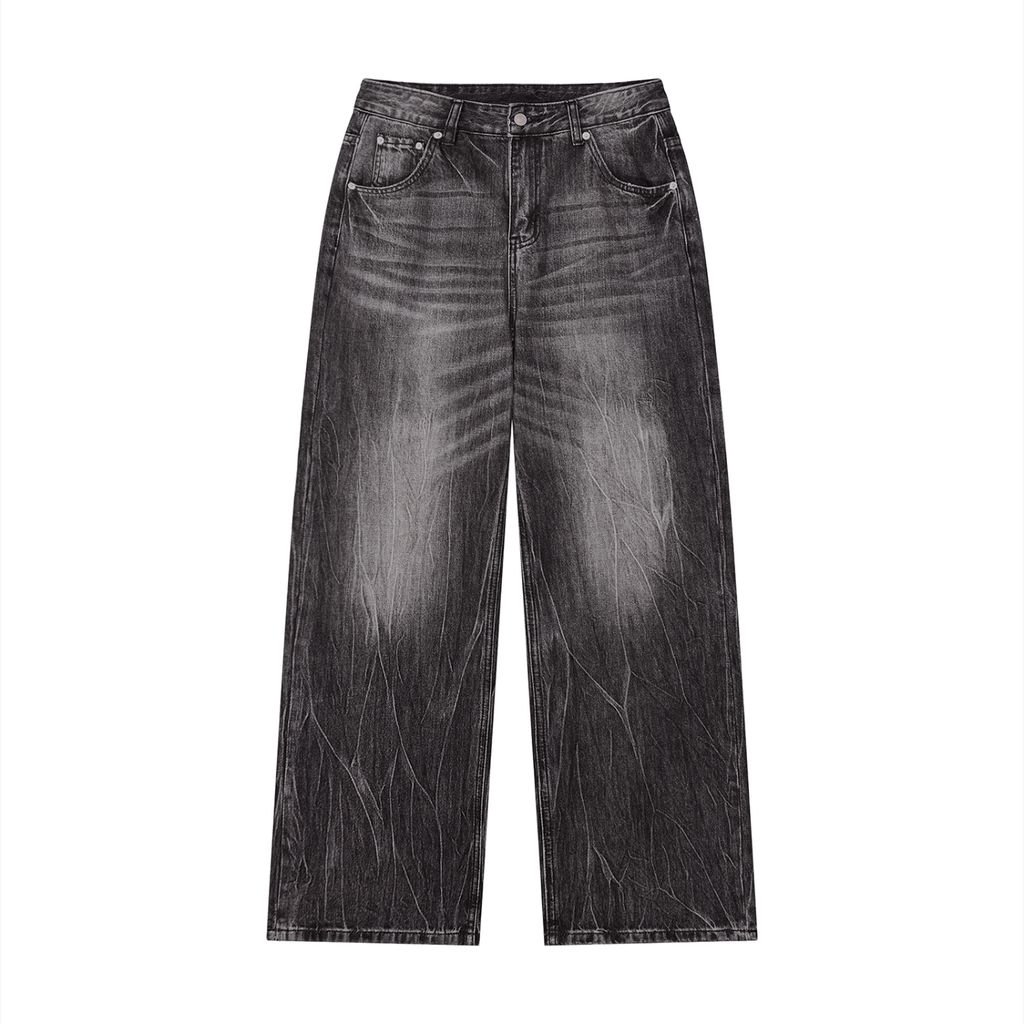 Atelier Kaz Men's Vintage Wash Wide Leg Jeans