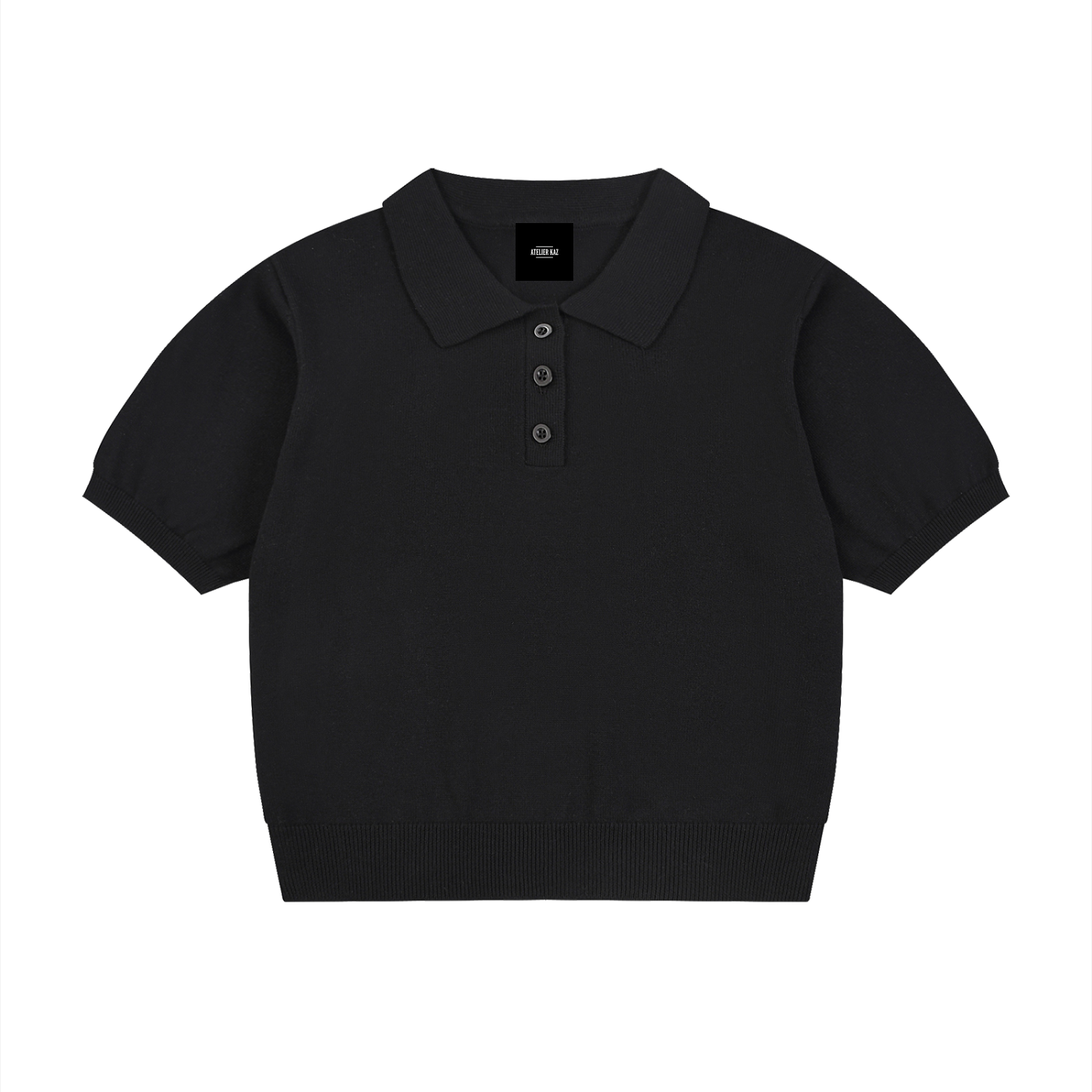 Atelier Kaz Women's Knit Cotton Polo Shirt