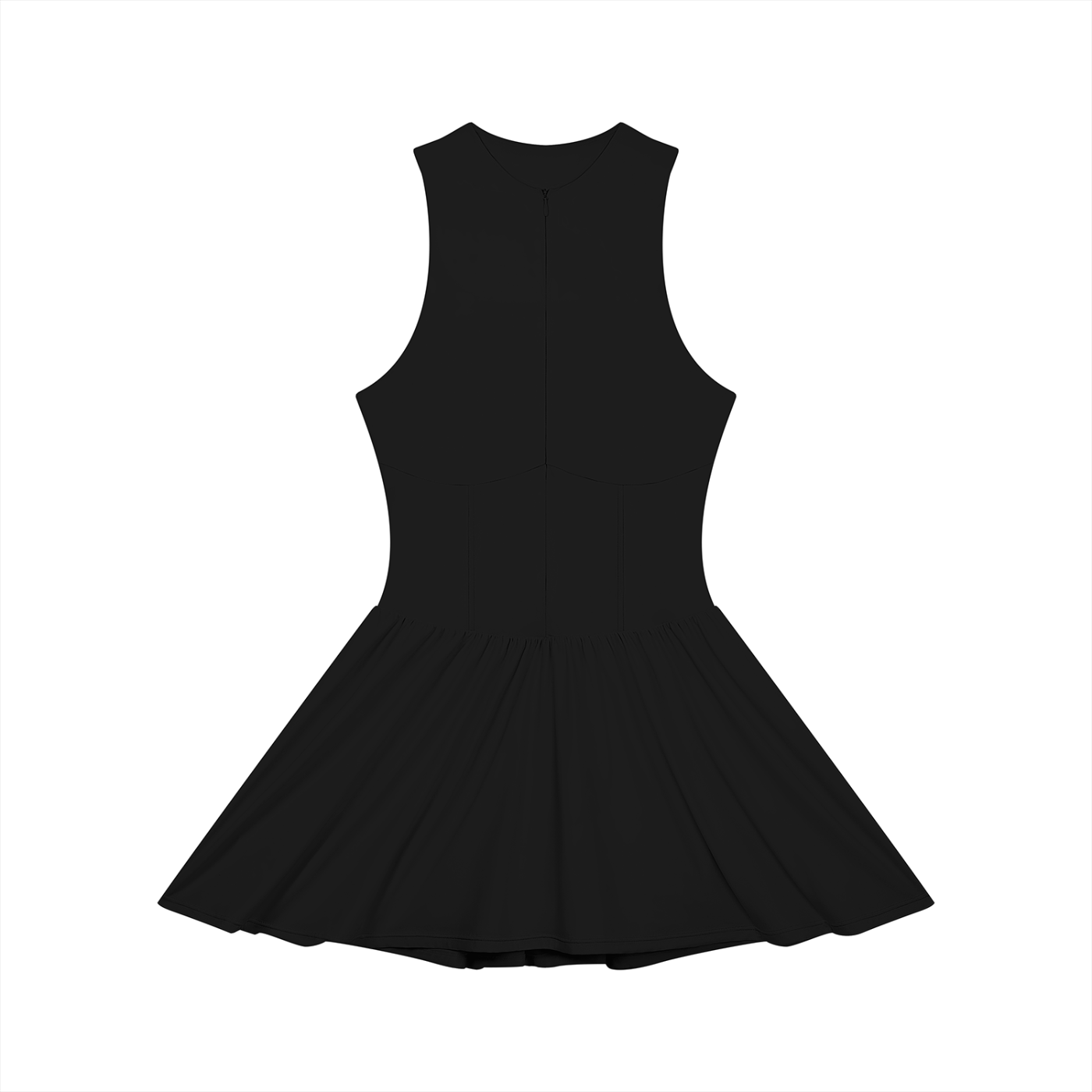 Atelier Kaz Women's Ruched Sleeveless Full-Zip Dress