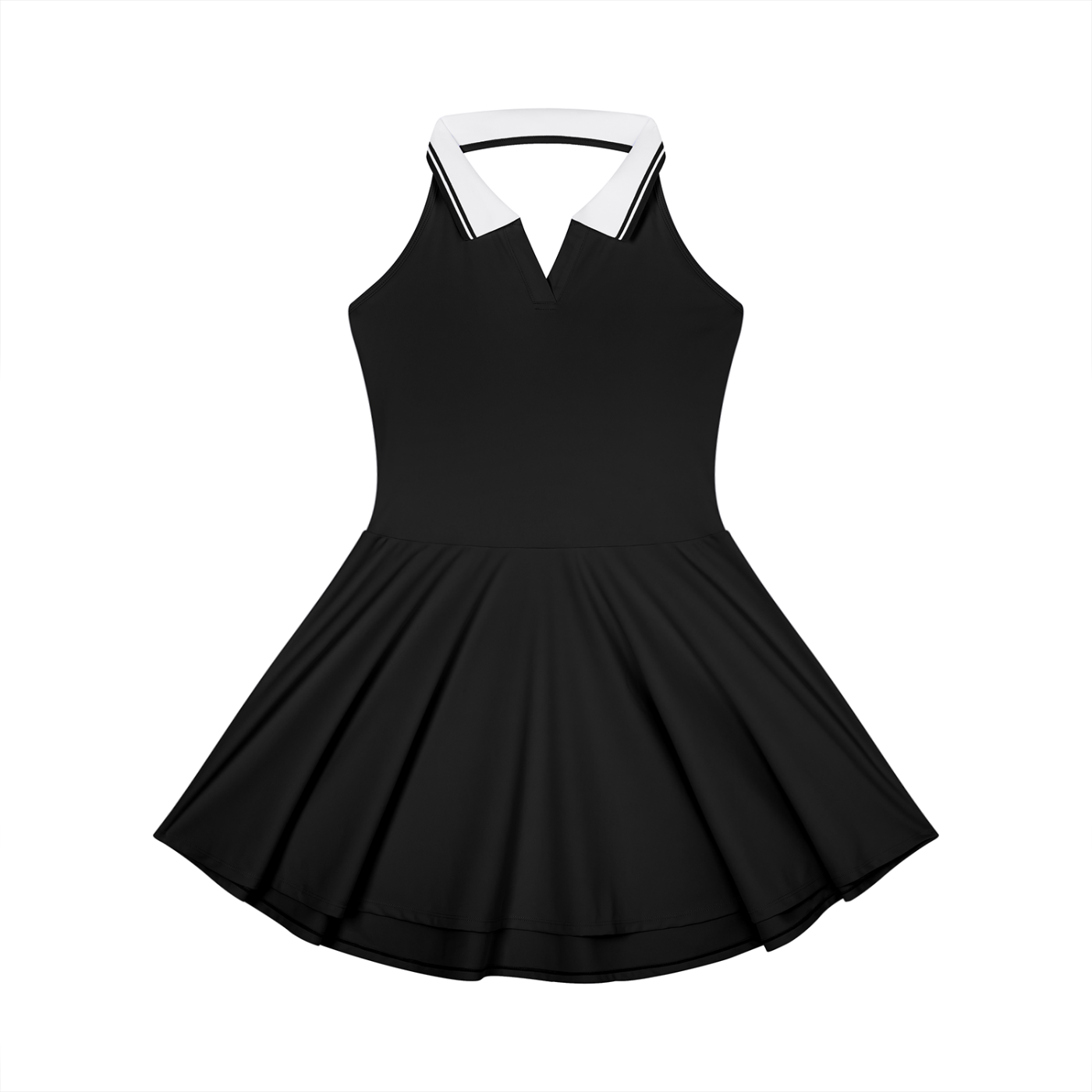 Atelier Kaz Women's Collared Halter A-Line Tennis Dress