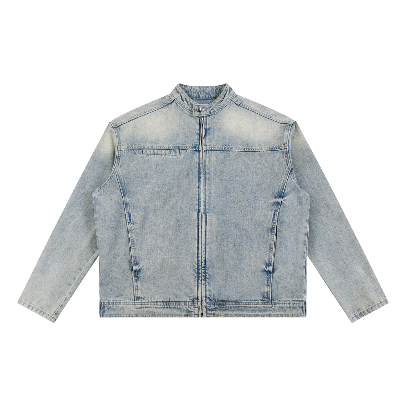 Atelier Kaz Vintage Wash Zip Denim Jacket