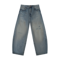 Atelier Kaz Men's Distressed Barrel Leg Jeans