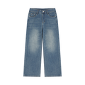 Atelier Kaz Women's Vintage Wash Wide Leg Jeans (Blue)