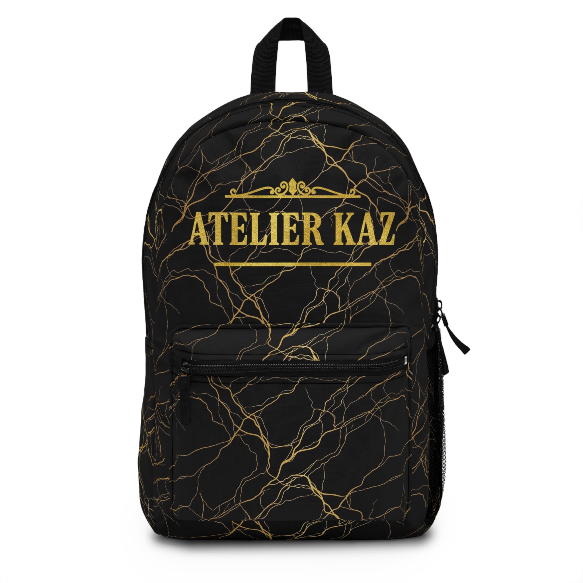 Atelier Kaz Marble Gold Logo Backpack
