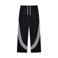Atelier Kaz Curved Stripe Straight Sweatpants