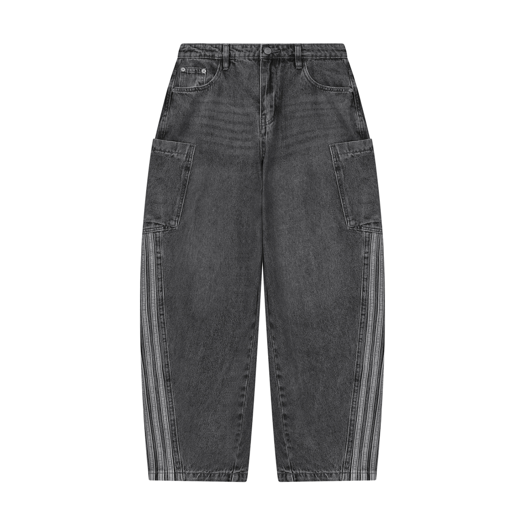 Atelier Kaz Women's Vintage Wash Barrel Leg Jeans
