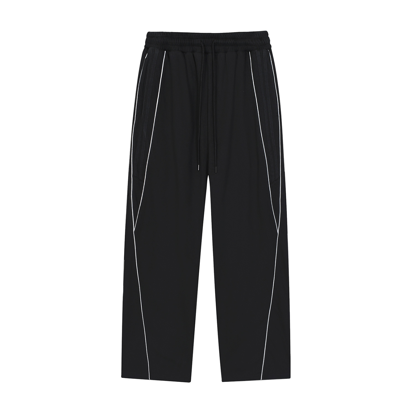 Atelier Kaz Reflection Striped Straight-Leg Sweatpants