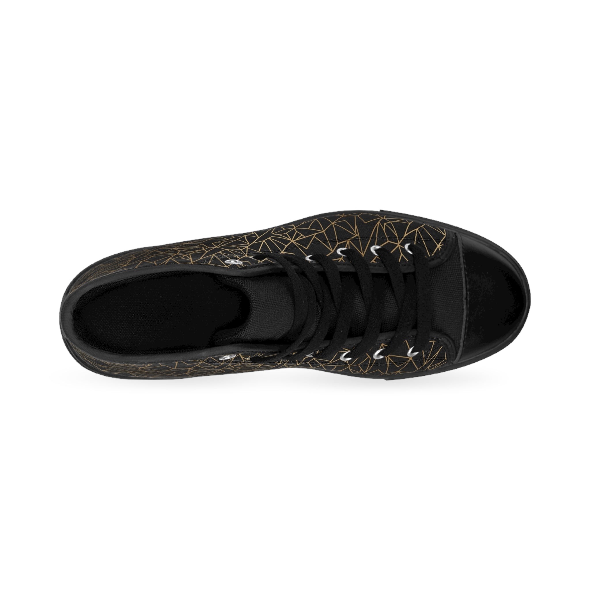 Atelier Kaz Men's Geometric Gold Line High-Top Sneakers