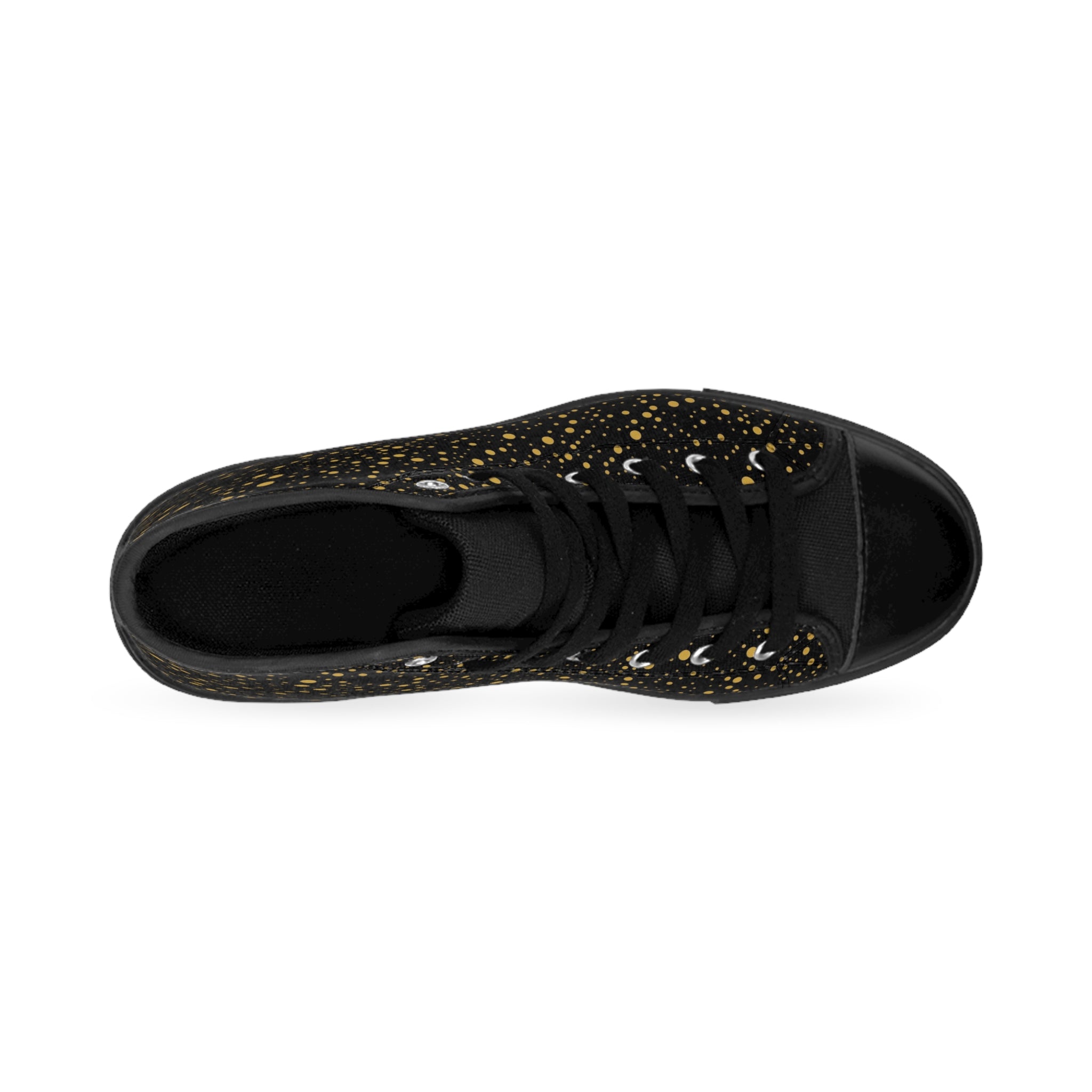 Atelier Kaz Women's Black Gold Starry High-Top Sneakers