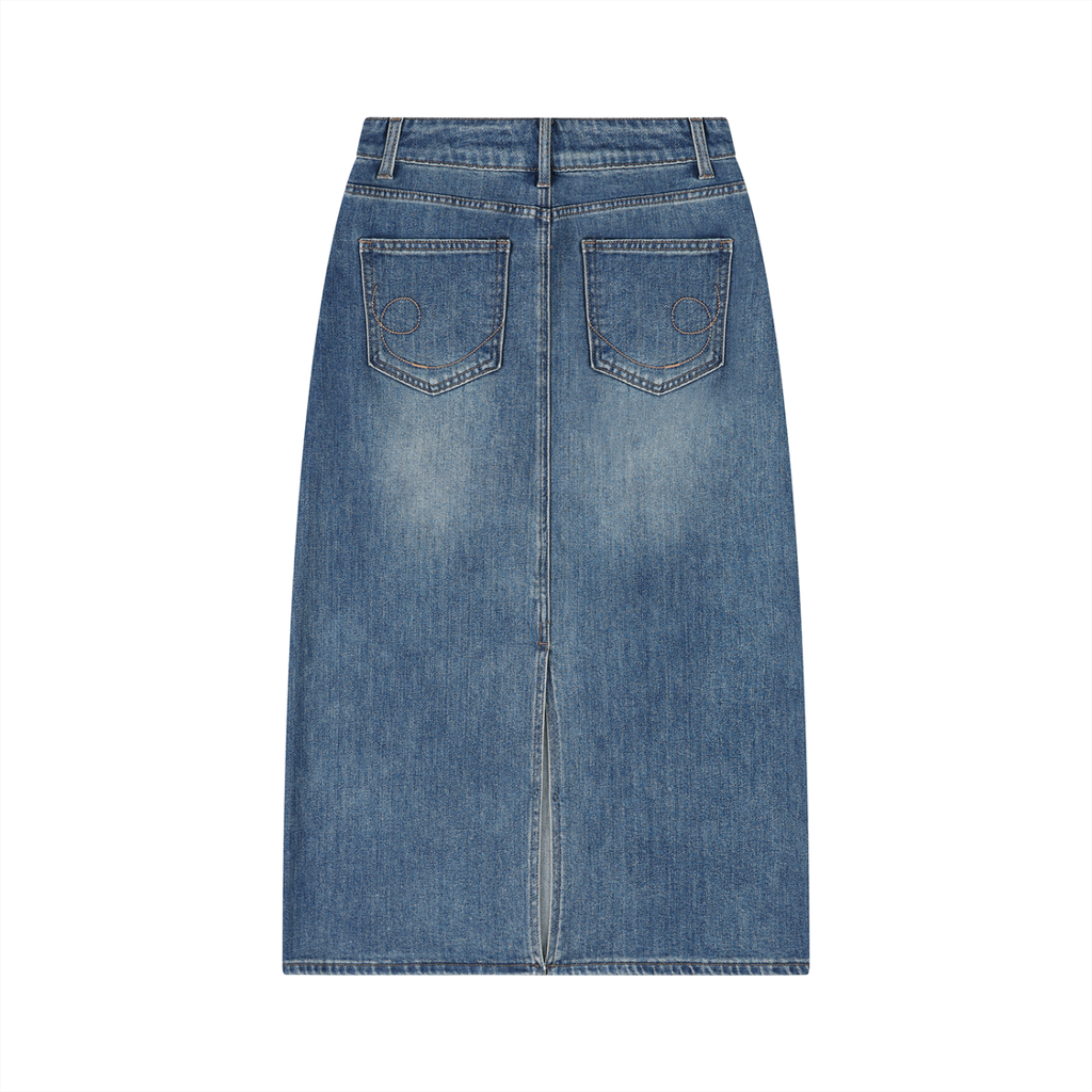 Atelier Kaz Women's Vintage Wash Denim Skirt
