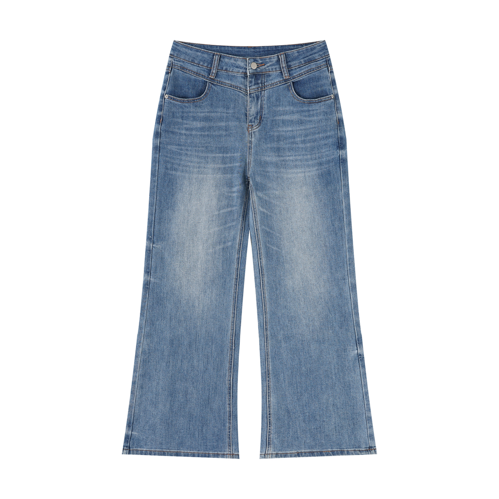 Atelier Kaz Women's Vintage Wash Wide Leg Jeans