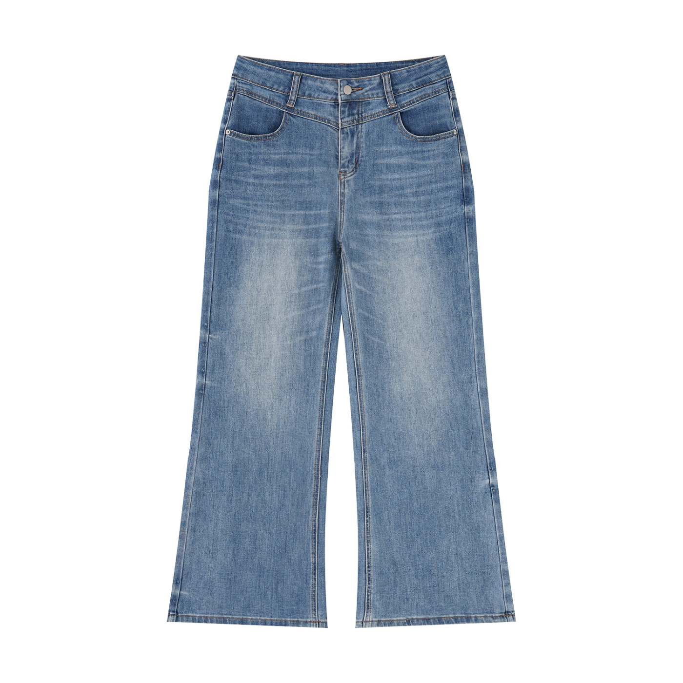 Atelier Kaz Women's Vintage Wash Wide Leg Jeans
