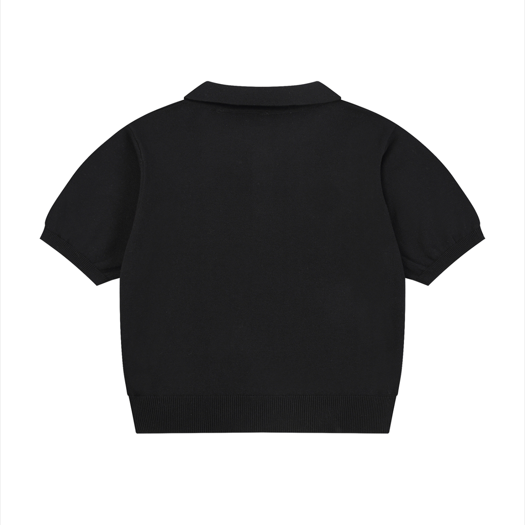 Atelier Kaz Women's Knit Cotton Polo Shirt