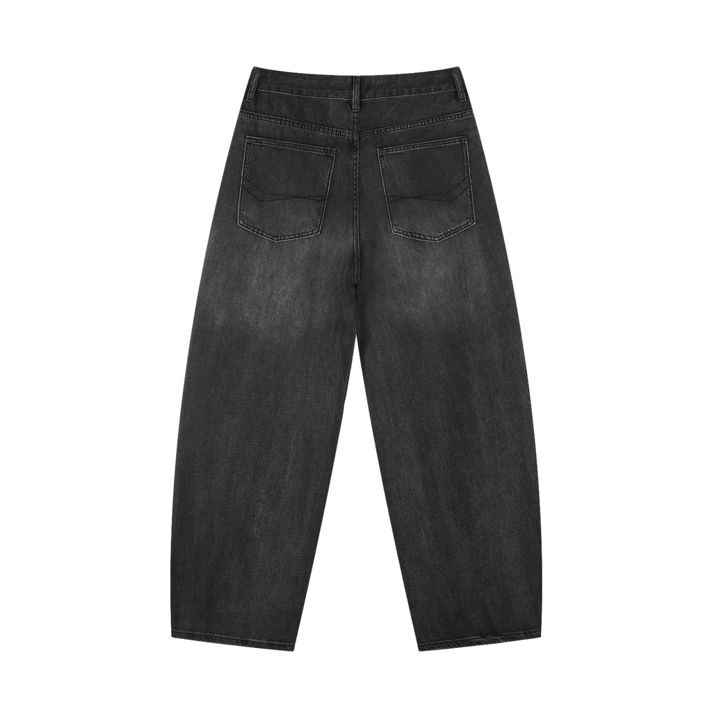 Atelier Kaz Men's Sunfade Vintage Wash Barrel Leg Jeans