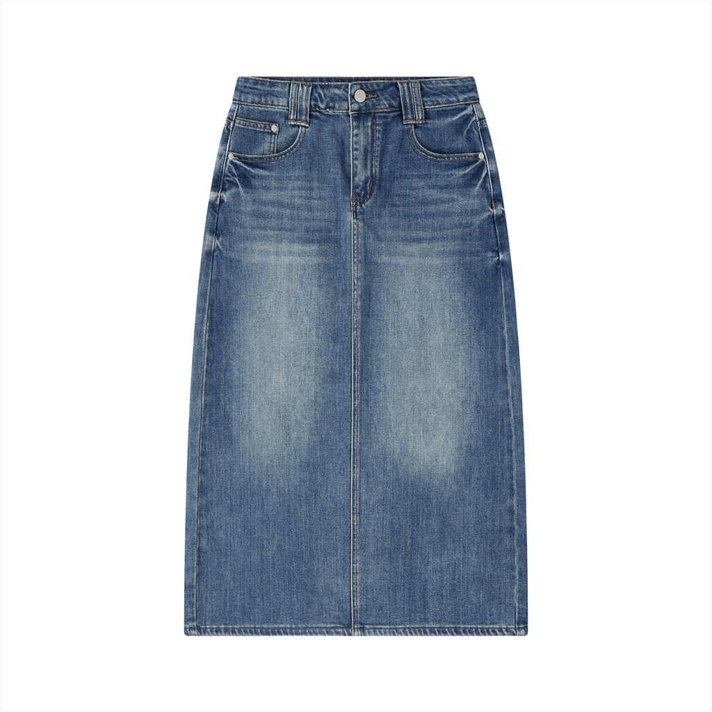 Atelier Kaz Women's Vintage Wash Denim Skirt