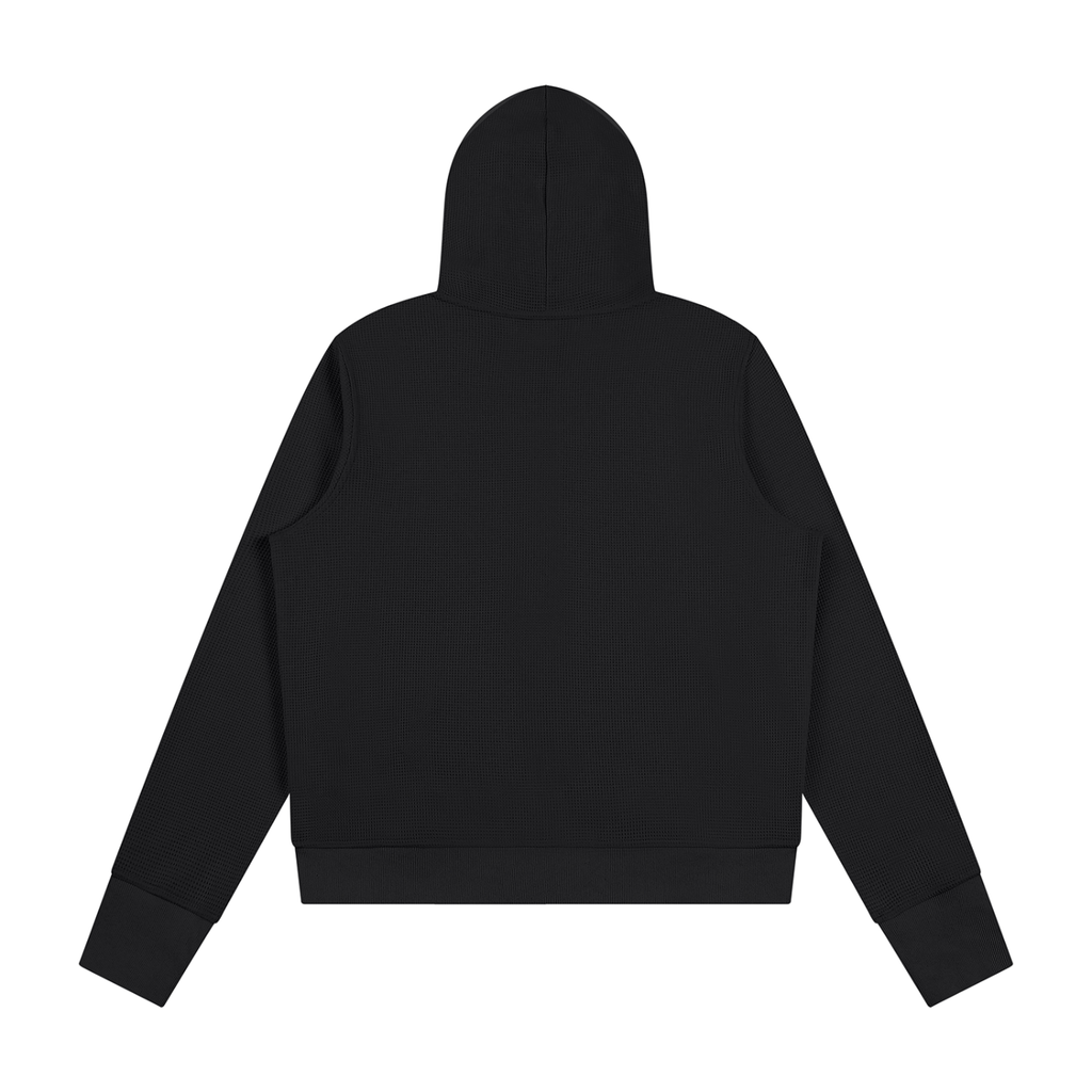 Atelier Kaz Women's Waffle Full Zip Hoodie