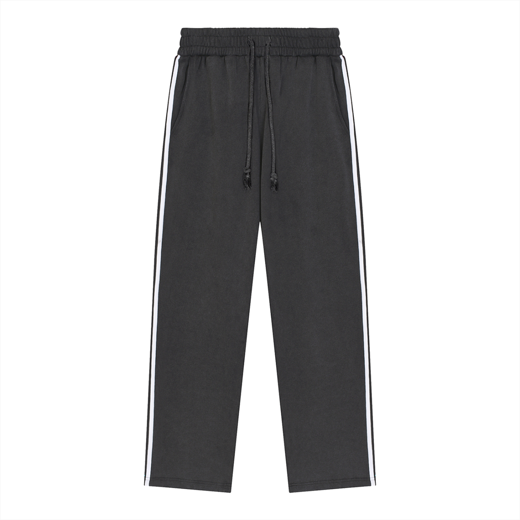 Atelier Kaz Snow Washed Contrast Tape Sweatpants