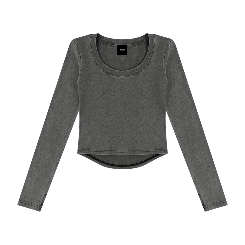 Atelier Kaz Women's Vintage Wash Crop T-Shirt