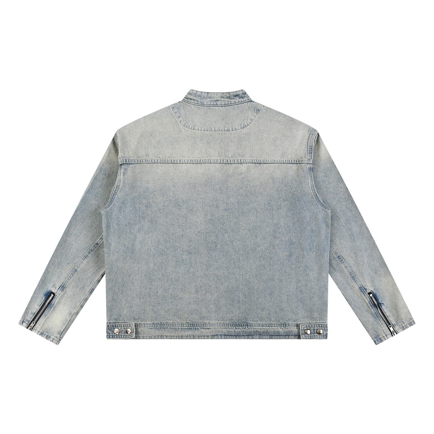 Atelier Kaz Vintage Wash Zip Denim Jacket