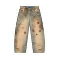 Atelier Kaz Men's Vintage Wash Barrel Leg Jeans