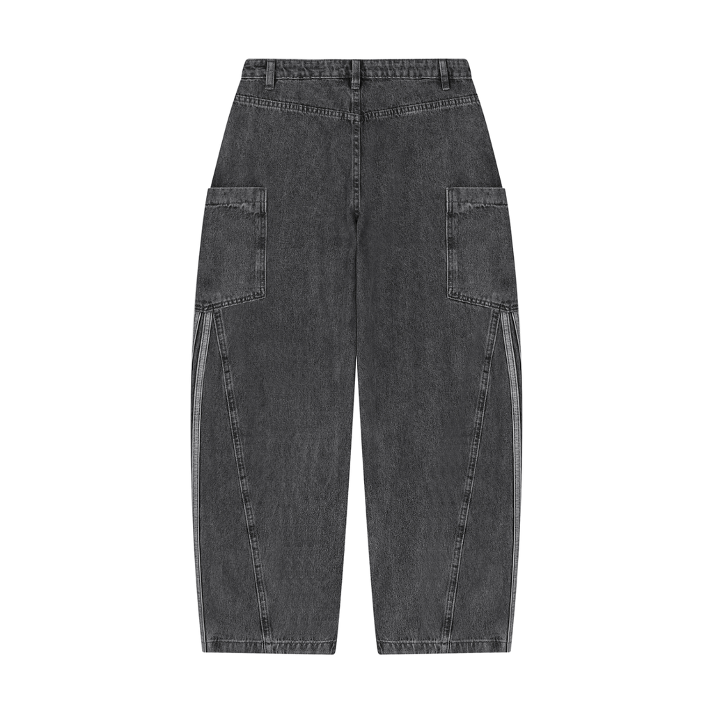 Atelier Kaz Women's Vintage Wash Barrel Leg Jeans